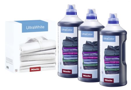 Набор моющих средств для ухода за бельём 3×UltraColor + 1×UltraWhite Miele купить в Санкт-Петербурге | Всегда в наличии! | Артикул 11518190 | Официальный сайт